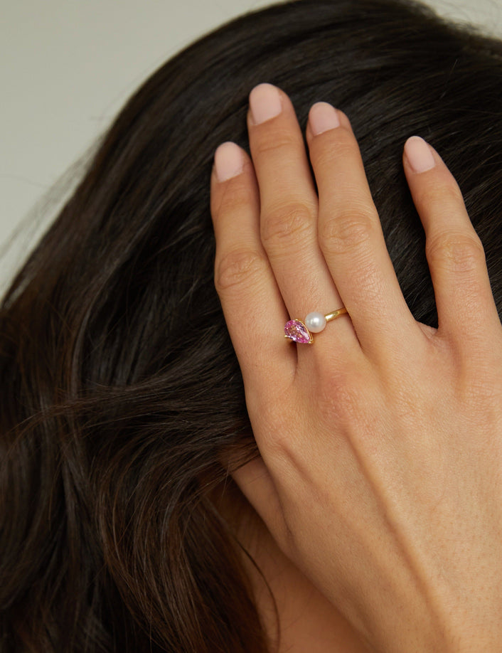 Pearl Toi et Moi Ring