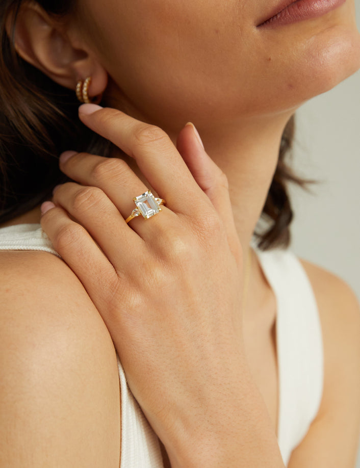 Emerald Gemstone Cocktail Ring