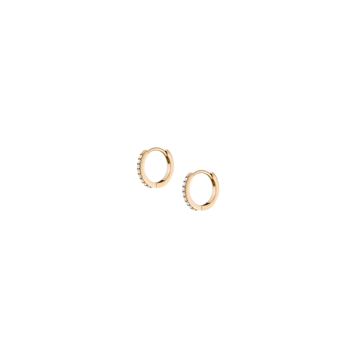 Thin Forever Diamond Hinged Huggie Earrings