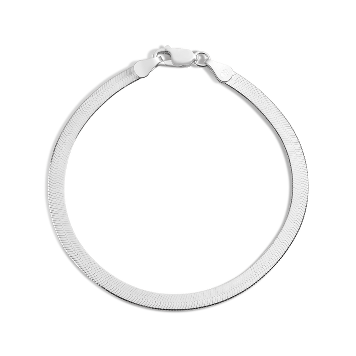 Gold Herringbone Chain Bracelet