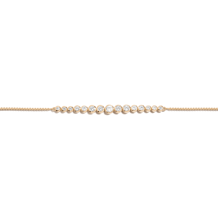 Graduated Lab Grown Diamond Bezel Bracelet