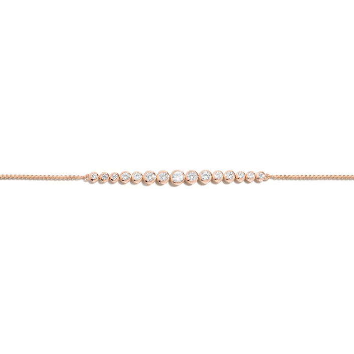 Graduated Lab Grown Diamond Bezel Bracelet
