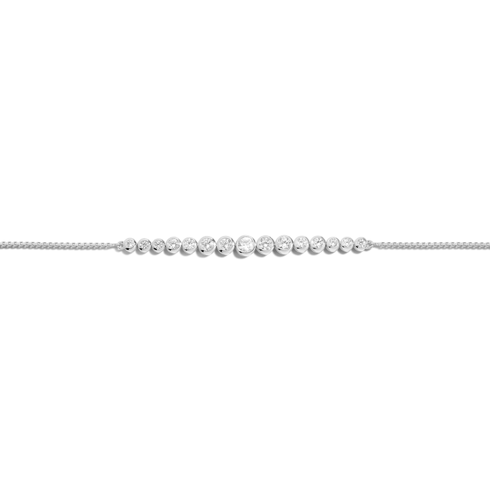 Graduated Lab Grown Diamond Bezel Bracelet