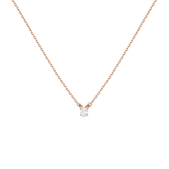 Oval Lab Grown Diamond Solitaire Necklace