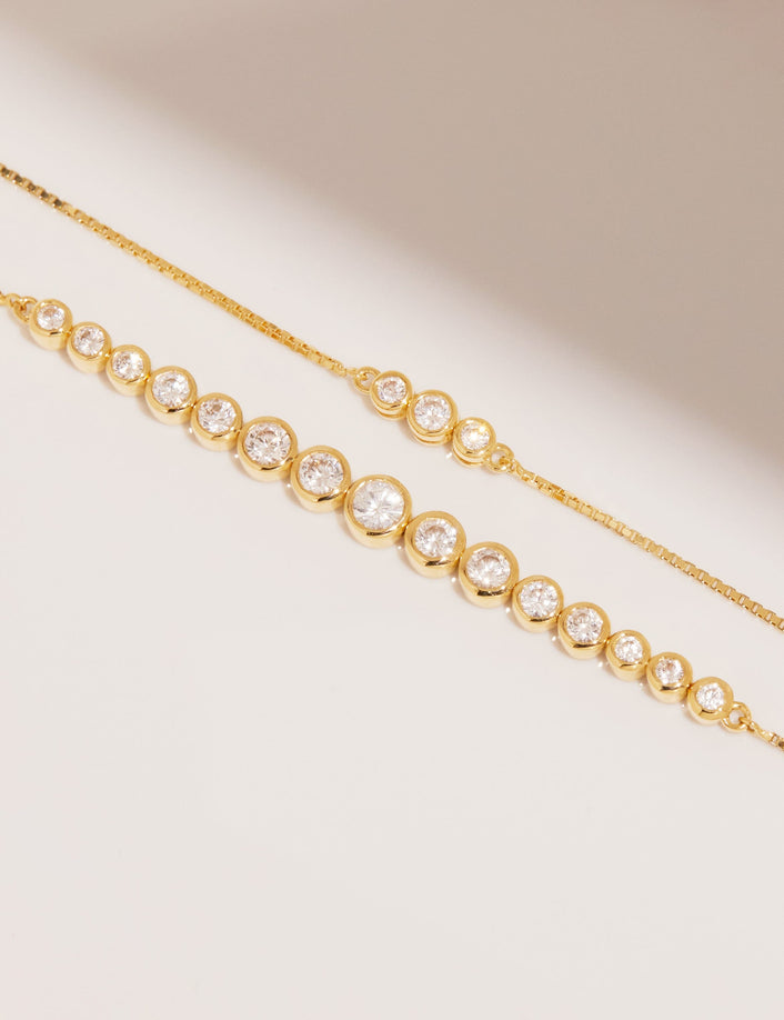 Mini Graduated Lab Grown Diamond Bezel Bracelet