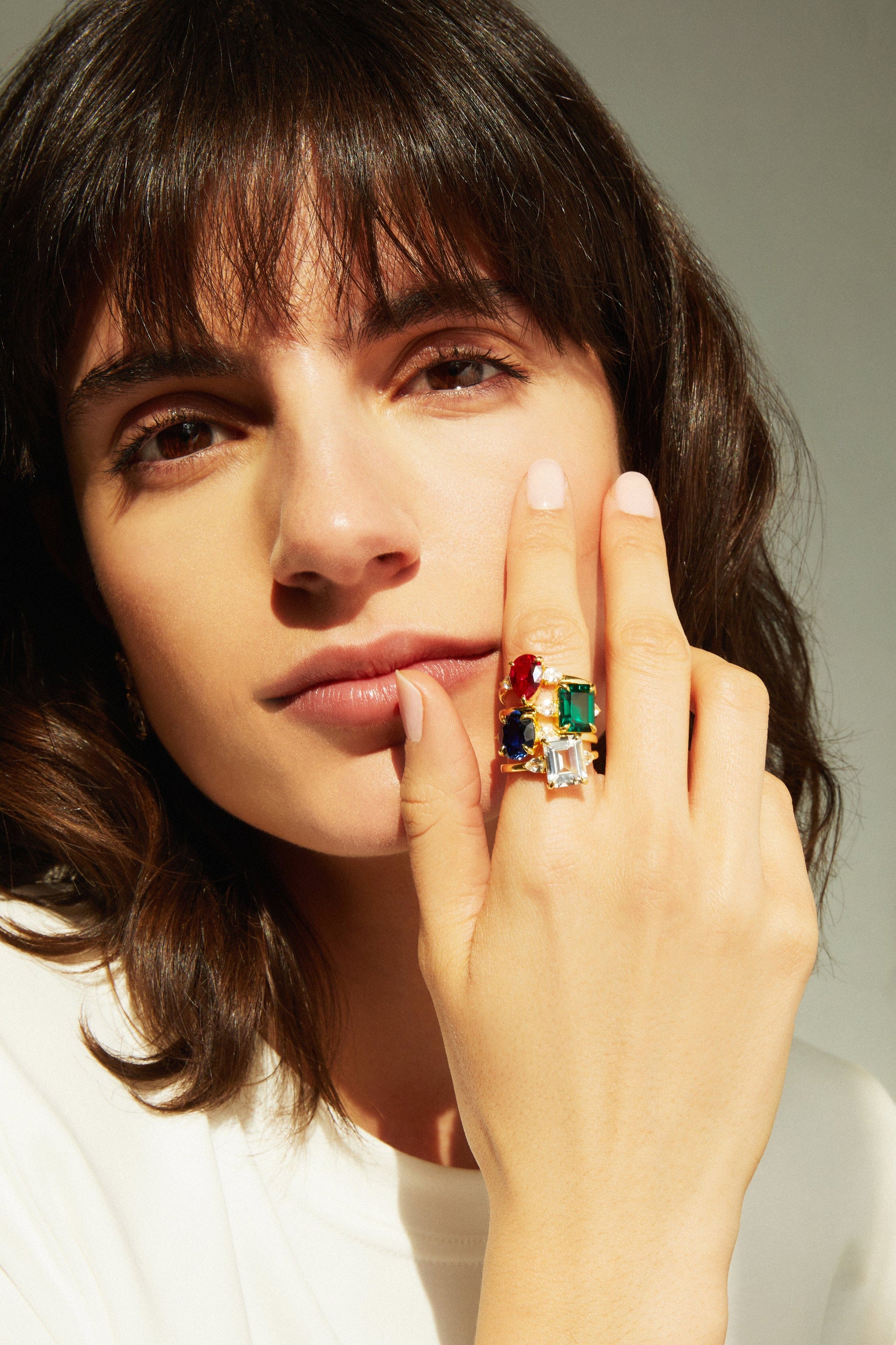 Pear Gemstone Cocktail Ring