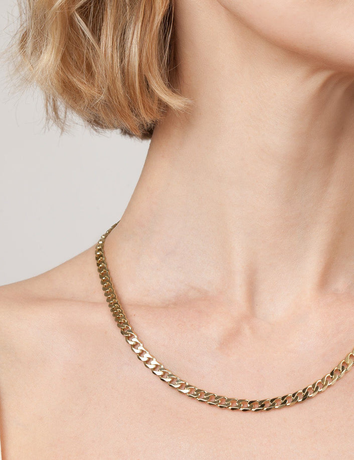 XL Gold Curb Chain Necklace