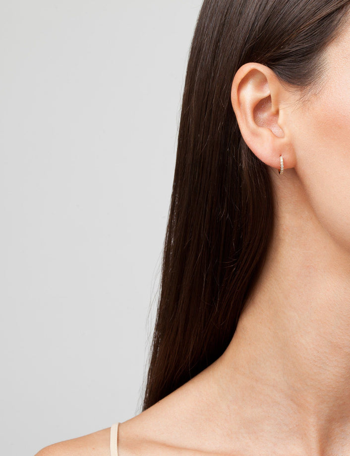 Diamond Huggie Earrings